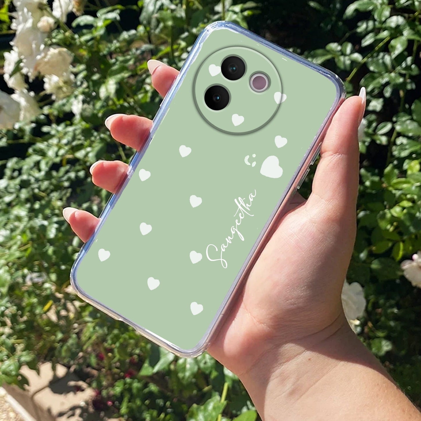 Be Loved Customize Transparent Silicon Case Mint Green For Vivo