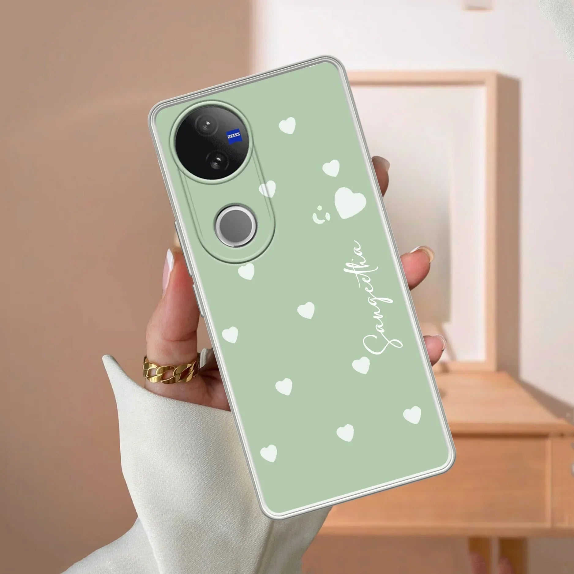 Be Loved Customize Transparent Silicon Case Mint Green For Vivo Y300 Plus 5G
