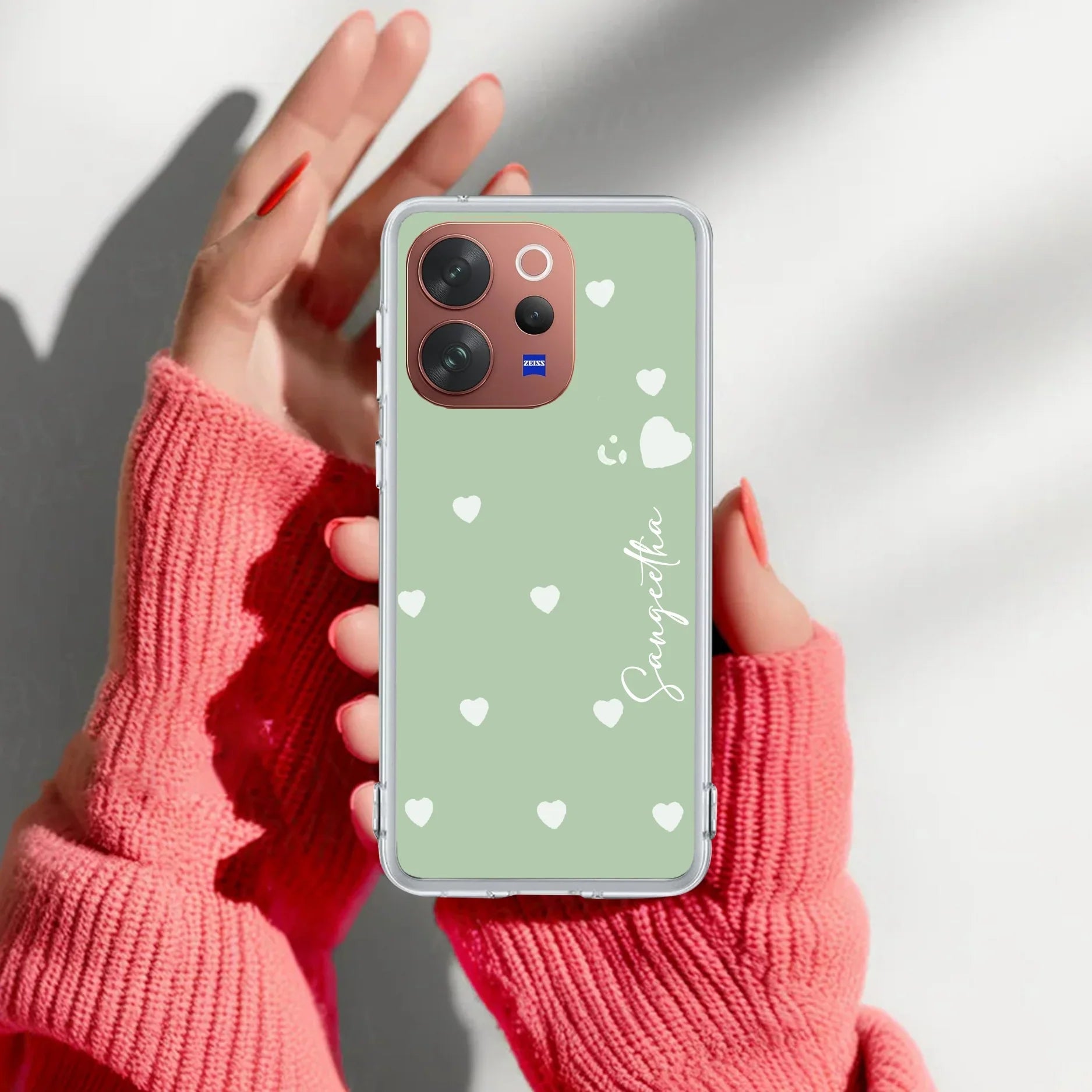 Be Loved Customize Transparent Silicon Case Mint Green For Vivo X200 FE
