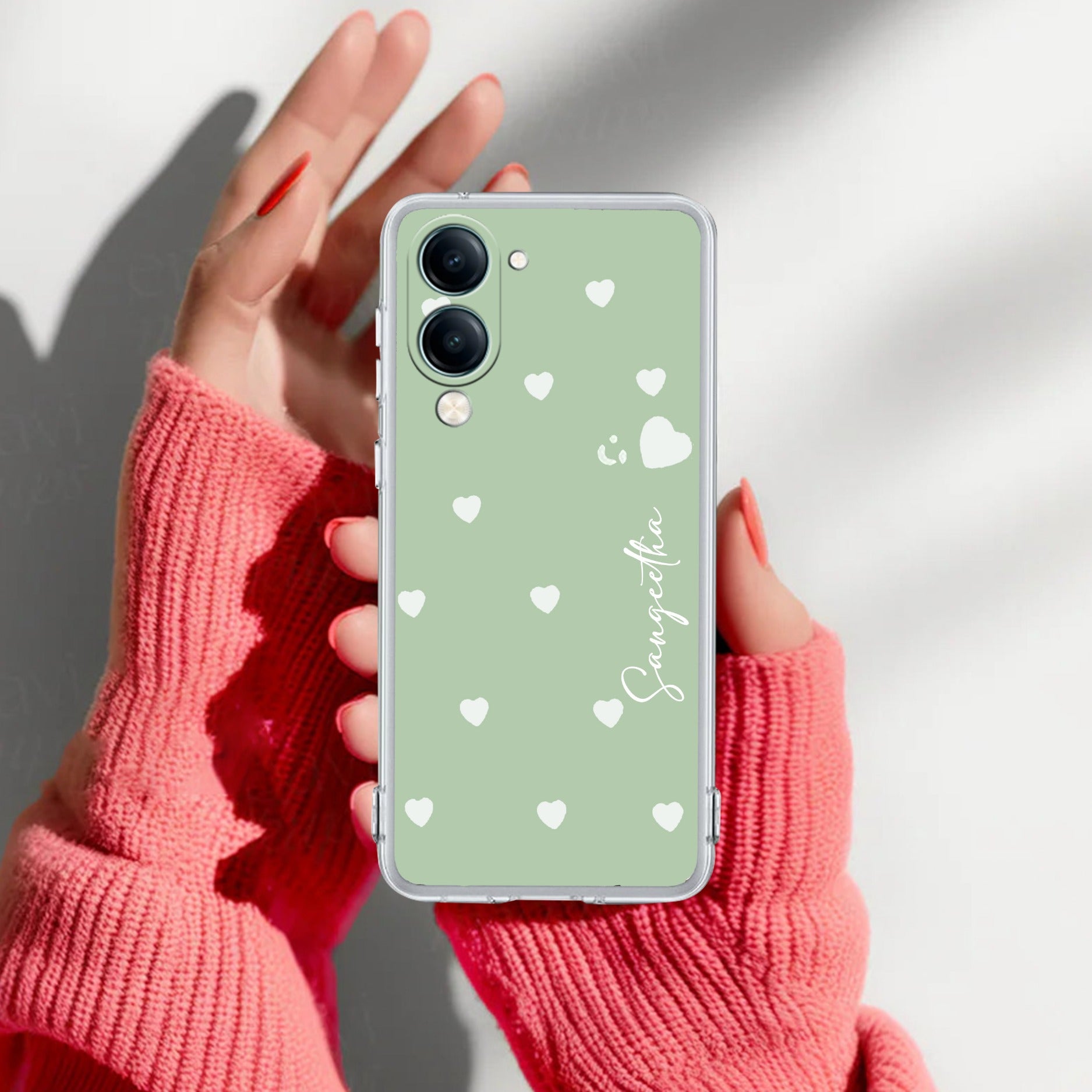 Be Loved Customize Transparent Silicon Case Mint Green For Vivo T4 Lite 5G