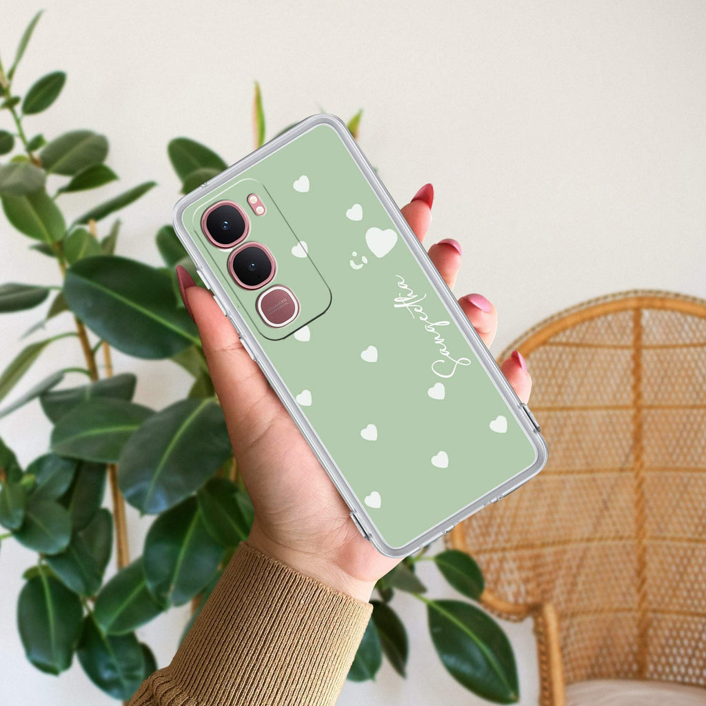 Be Loved Customize Transparent Silicon Case Mint Green For Vivo Y31 5G