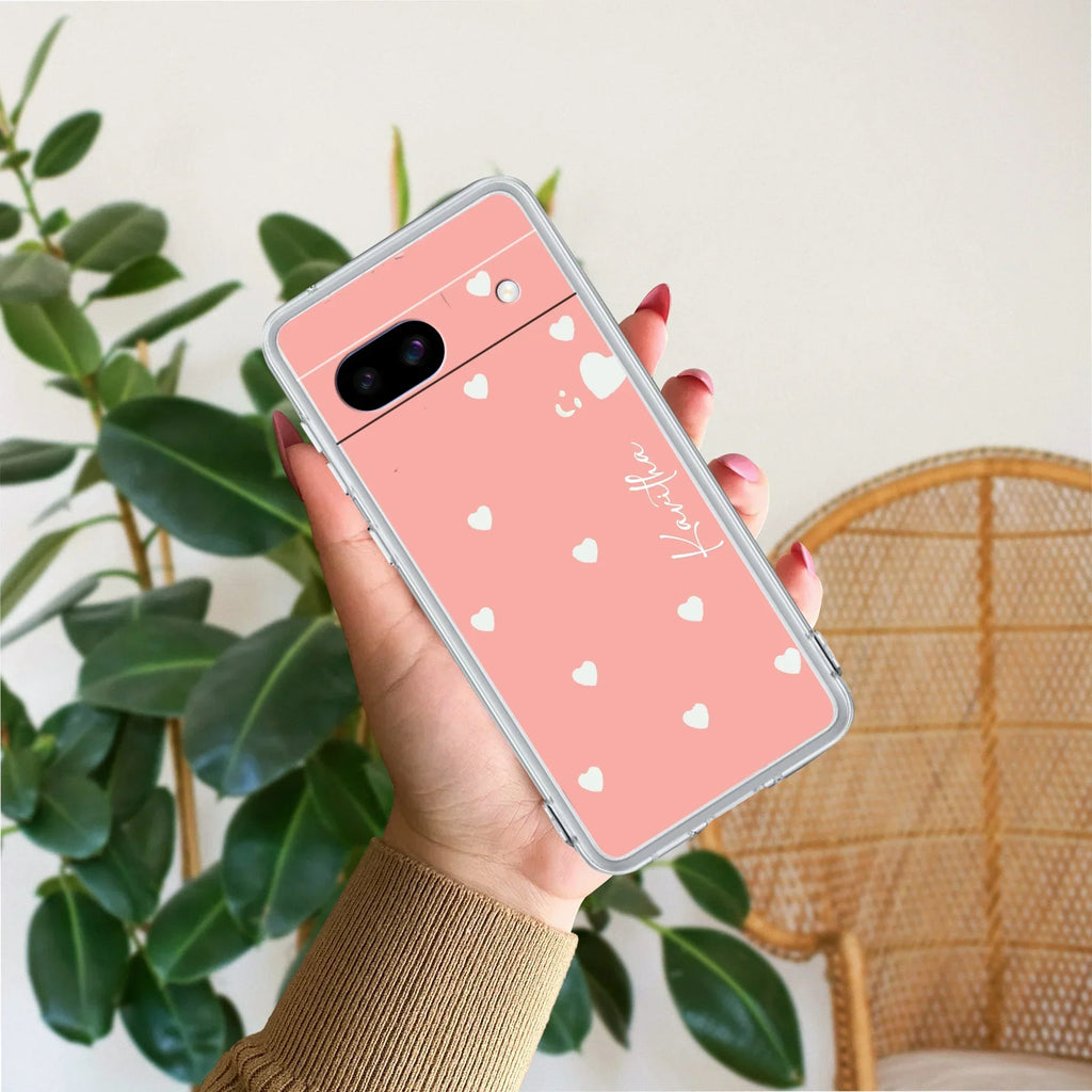 Be Loved Customize Anti Yellow Case Peach For Google Pixel 8a 5G