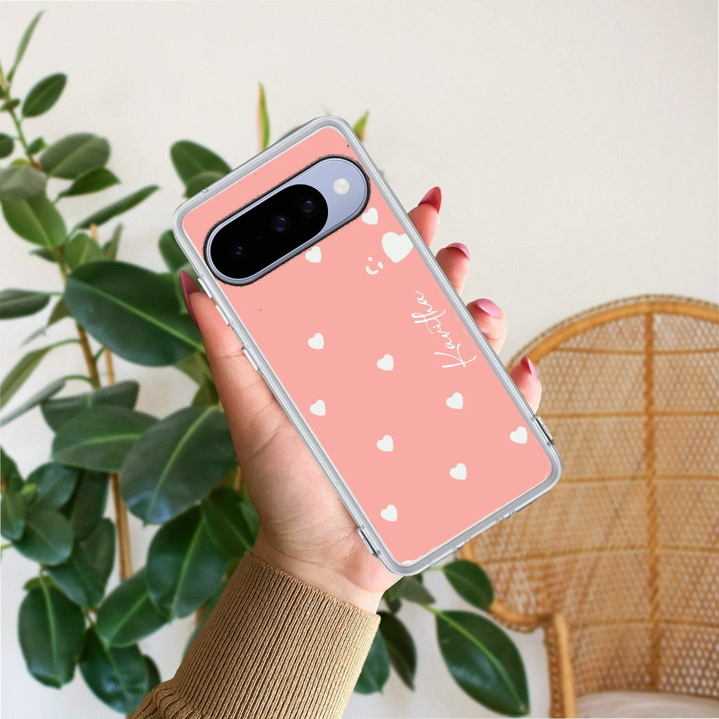 Be Loved Customize Transparent Silicon Case Peach For Google Pixel 10