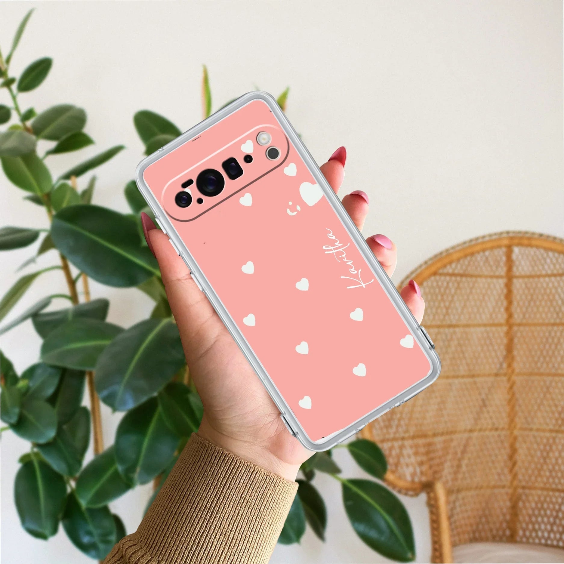 Be Loved Customize Transparent Silicon Case Peach For Google Pixel 10 Pro XL