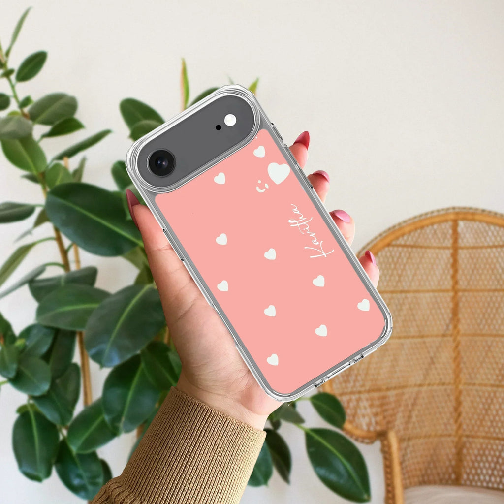 Be Loved Customize Transparent Silicon Case Peach For iPhone 13 Pro Max