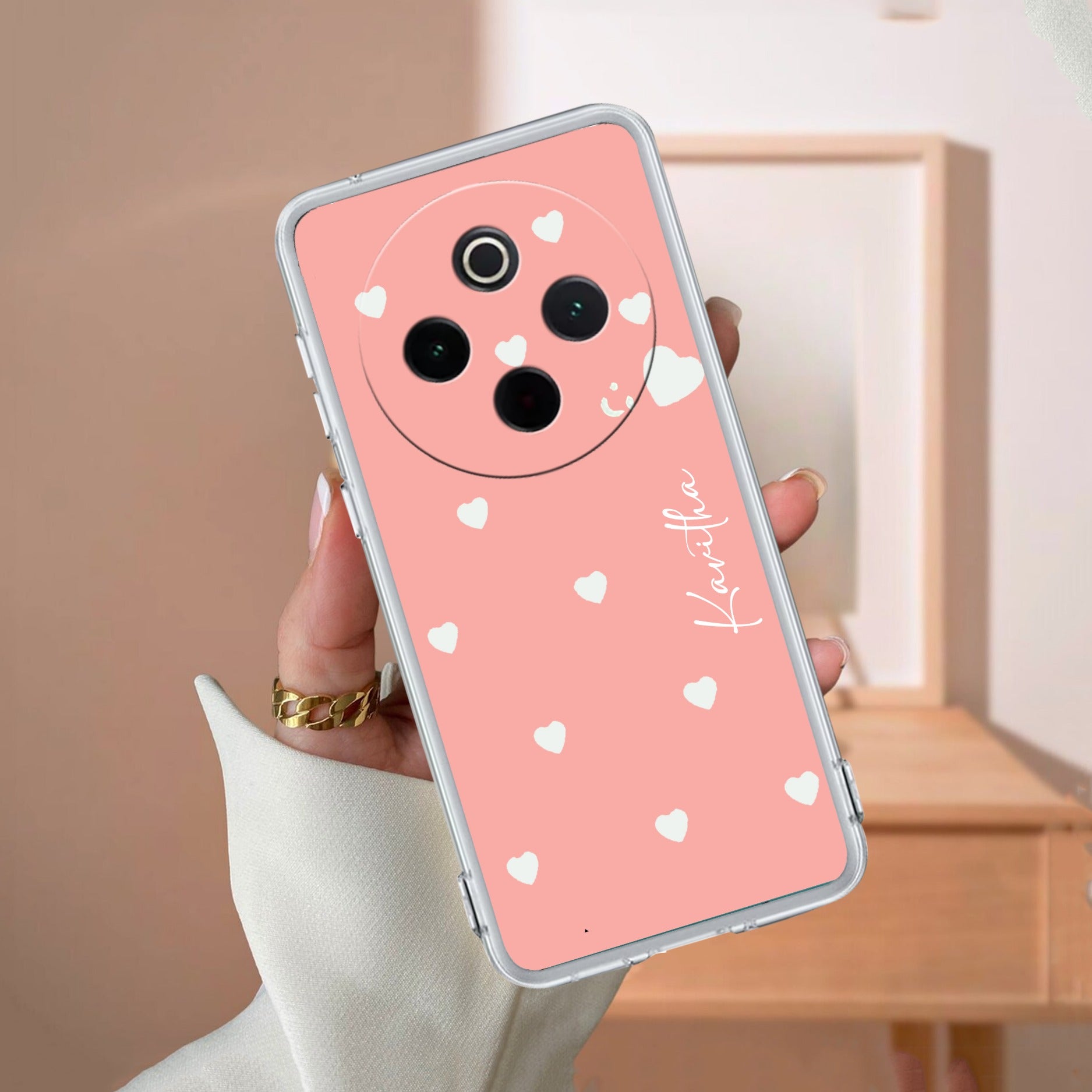 Be Loved Customize Transparent Silicon Case Peach For iQOO - ShopOnCliQ