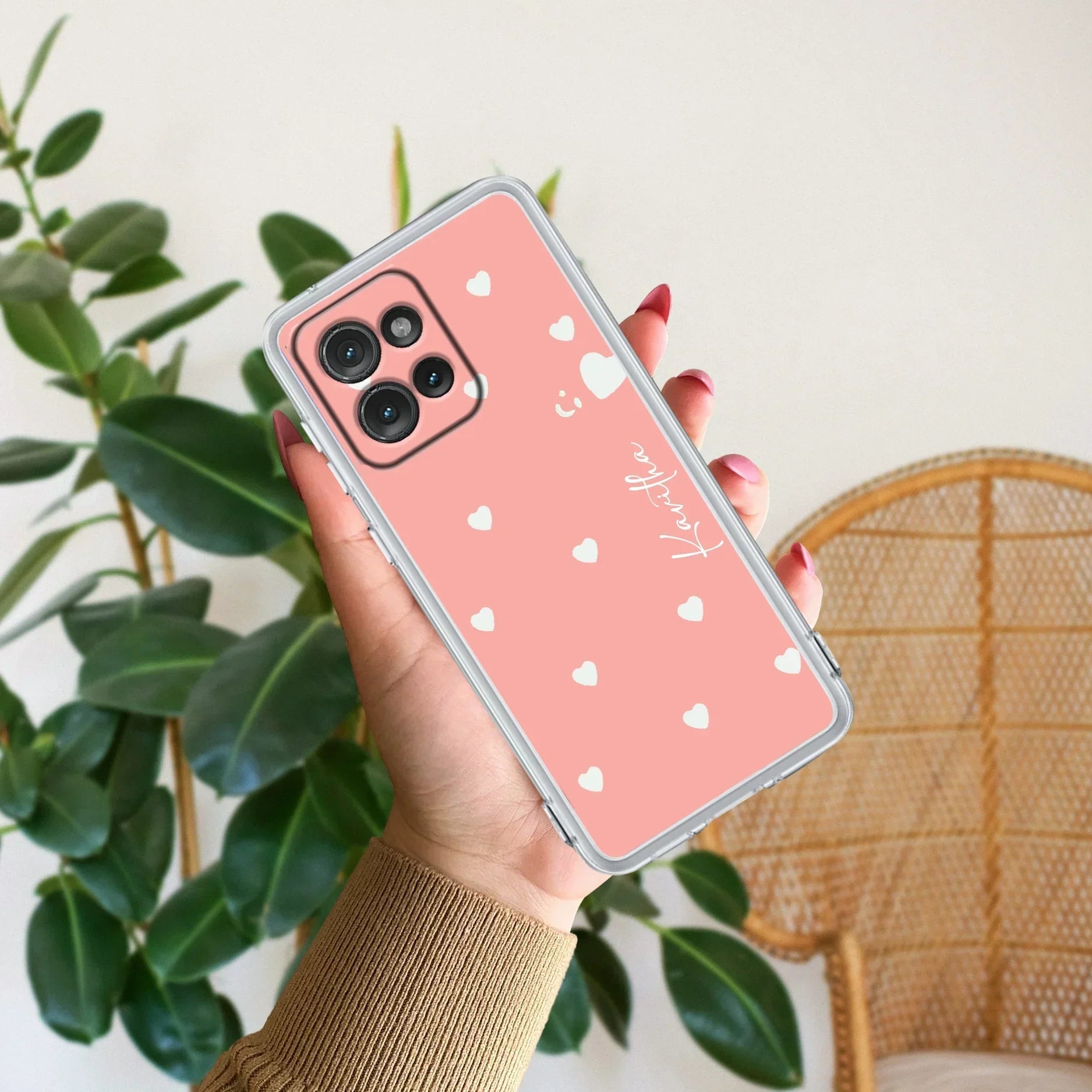 Be Loved Customize Anti Yellow Case Peach For Motorola Edge 50