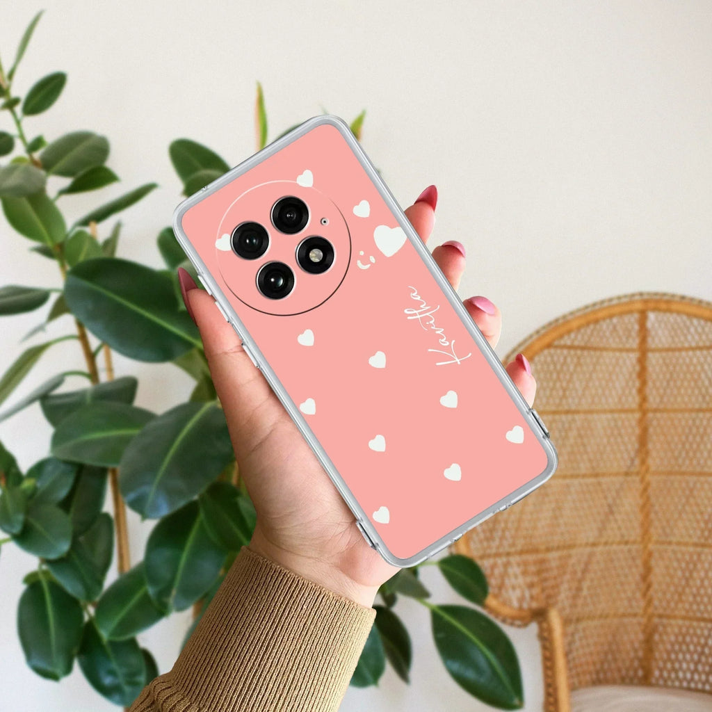 Be Loved Customize Transparent Silicon Case Peach For OnePlus Nord 2T 5G