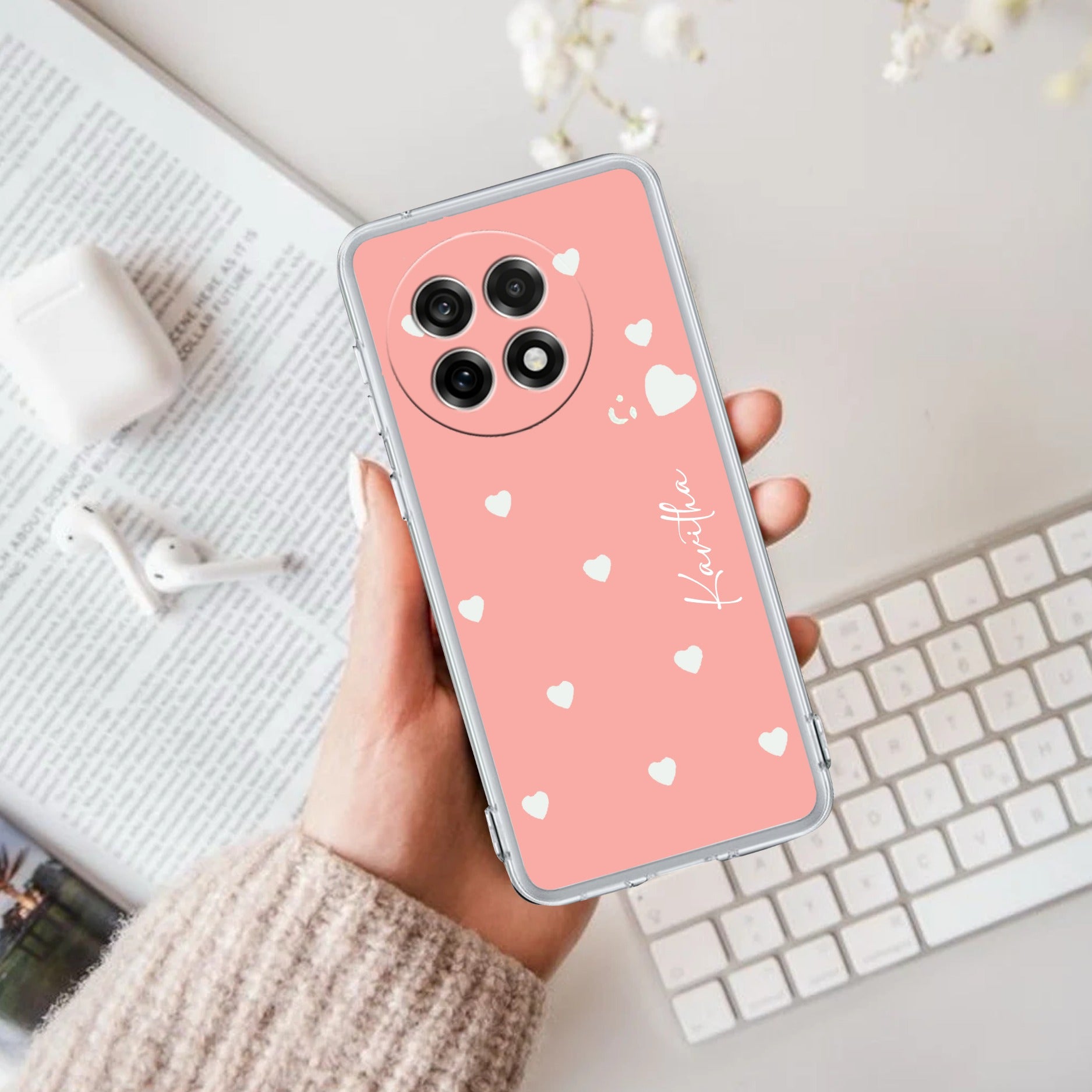 Be Loved Customize Anti Yellow Case Peach For OnePlus 13R 5G