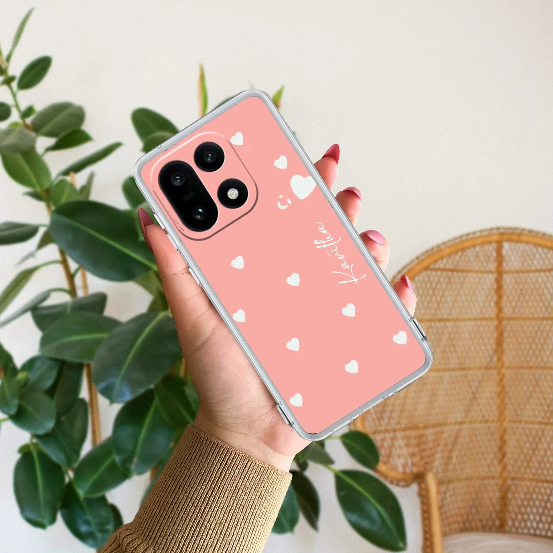 Be Loved Customize Transparent Silicon Case Peach For OnePlus
