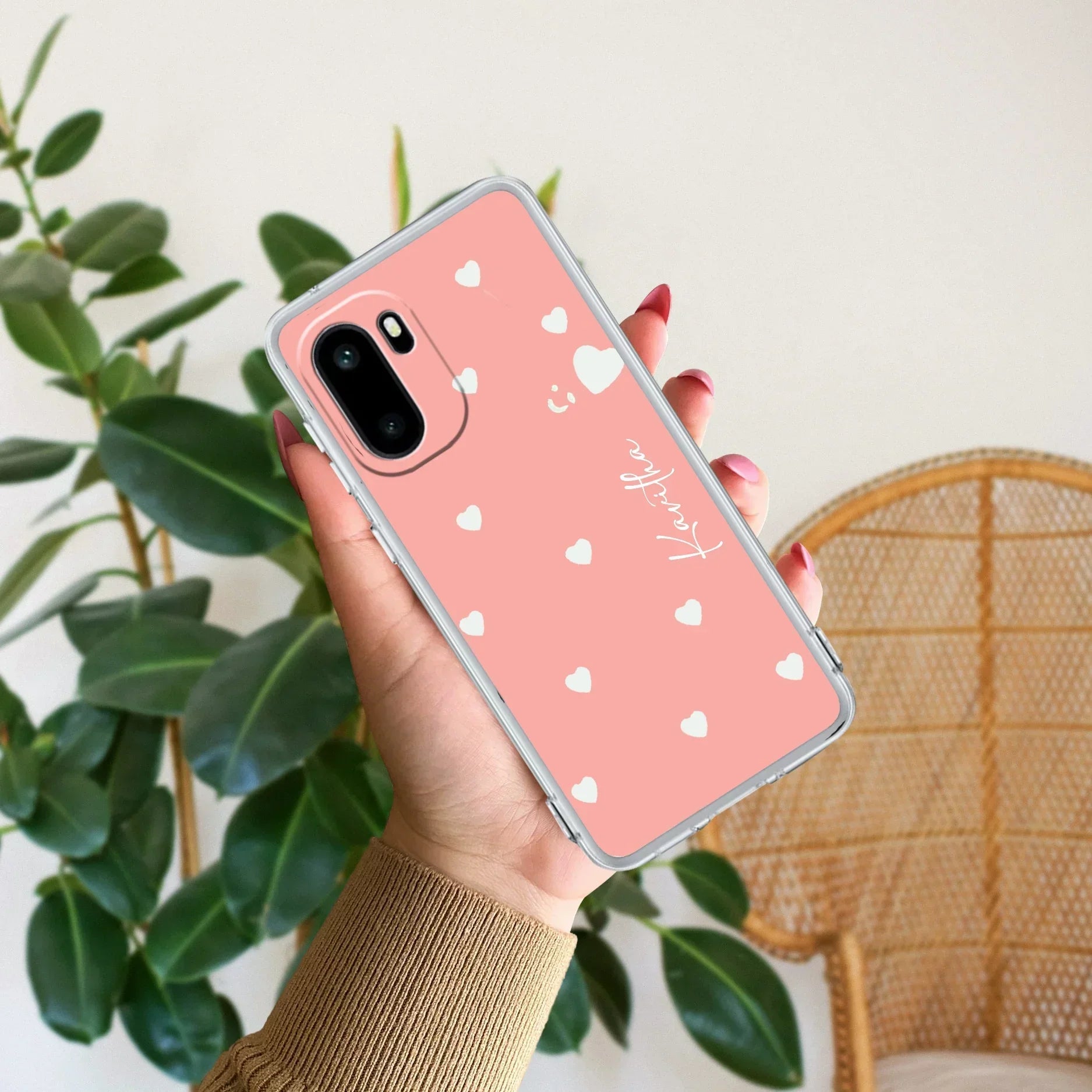 Be Loved Customize Transparent Silicon Case Peach For OnePlus