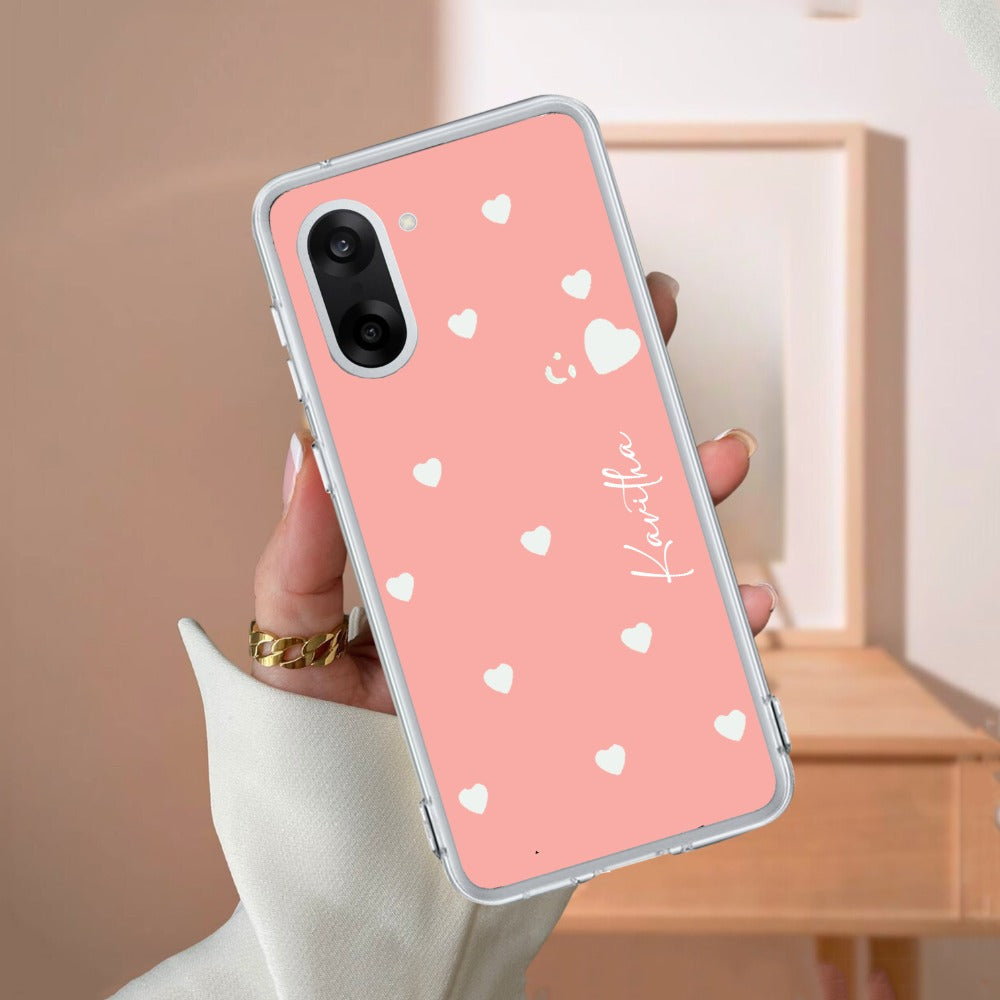 Be Loved Customize Transparent Silicon Case Peach For OnePlus