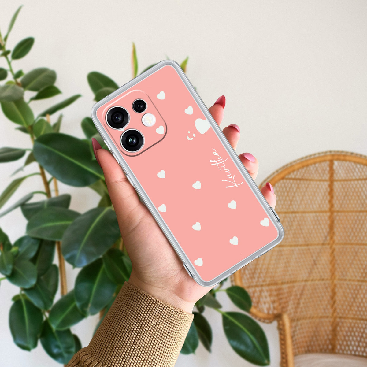 Be Loved Customize Anti Yellow Case Peach For Oppo Reno 16 5G