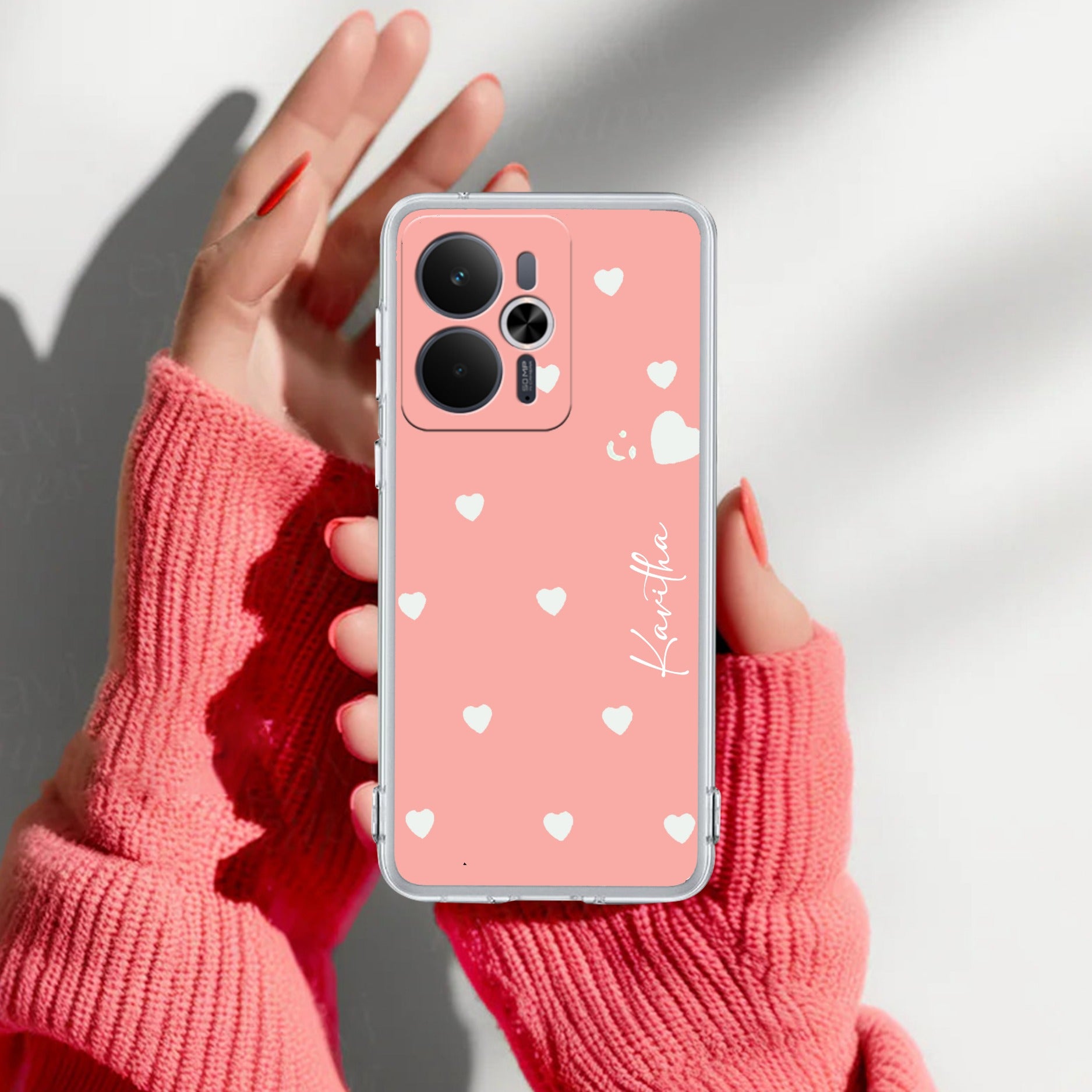 Be Loved Customize Anti Yelllow Case Peach For Realme 14T 5G
