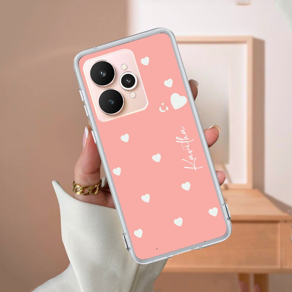 Be Loved Customize Transparent Silicon Case Peach For Realme/Narzo