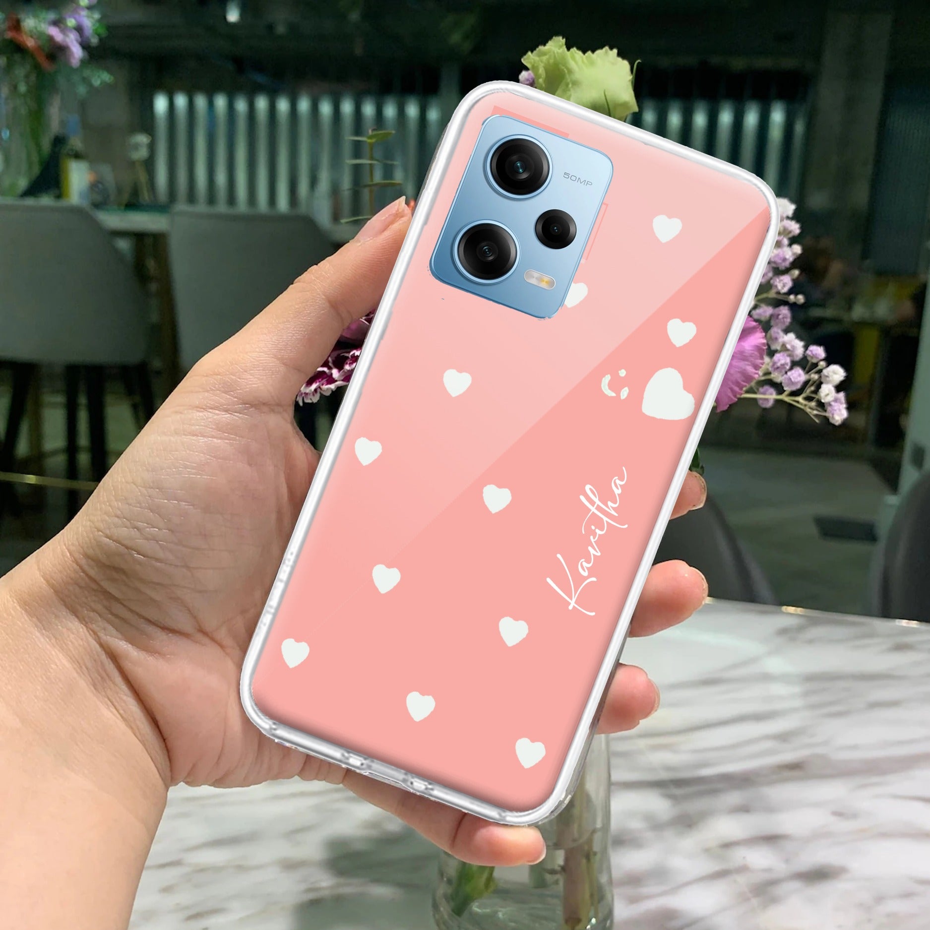 Be Loved Customize Transparent Silicon Case Peach For Redmi/Xiaomi