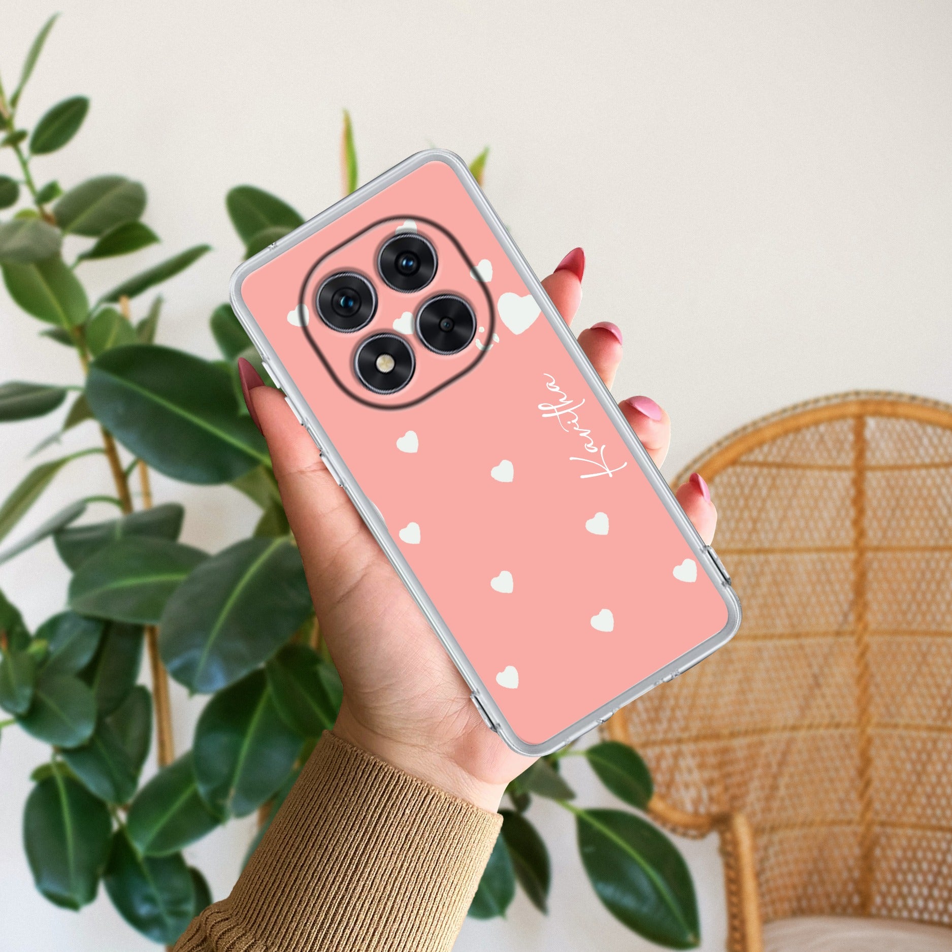 Be Loved Customize Transparent Silicon Case Peach For Redmi Note 15 Pro Plus 5G