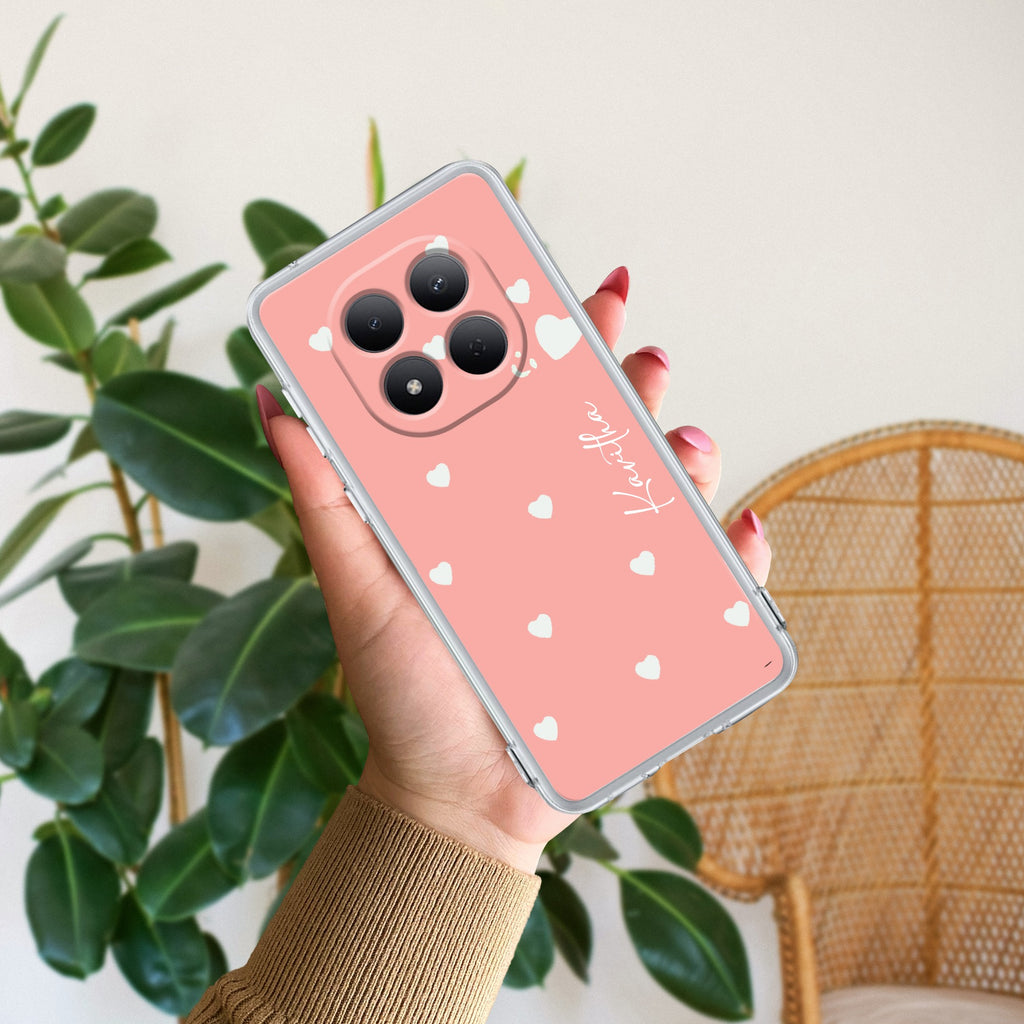 Be Loved Customize Transparent Silicon Case Peach For Redmi Note 15 Pro Plus 5G