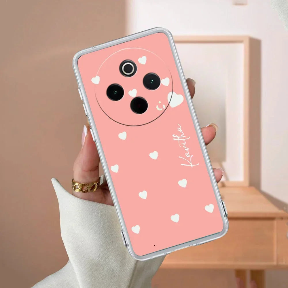 Be Loved Customize Transparent Silicon Case Peach For Vivo Y200 Pro 5G