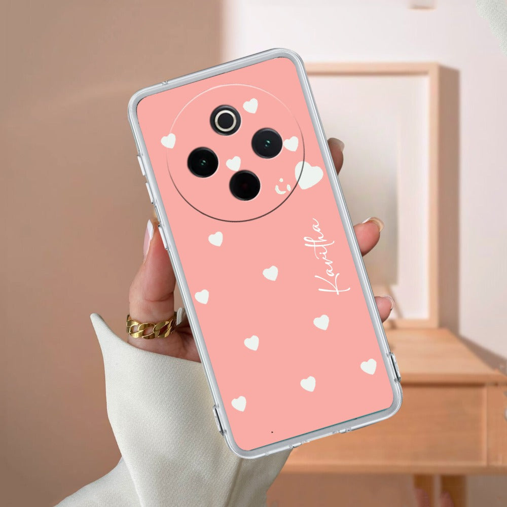Be Loved Customize Transparent Silicon Case Peach For Vivo