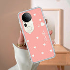 Be Loved Customize Transparent Silicon Case Peach For Vivo V20 SE
