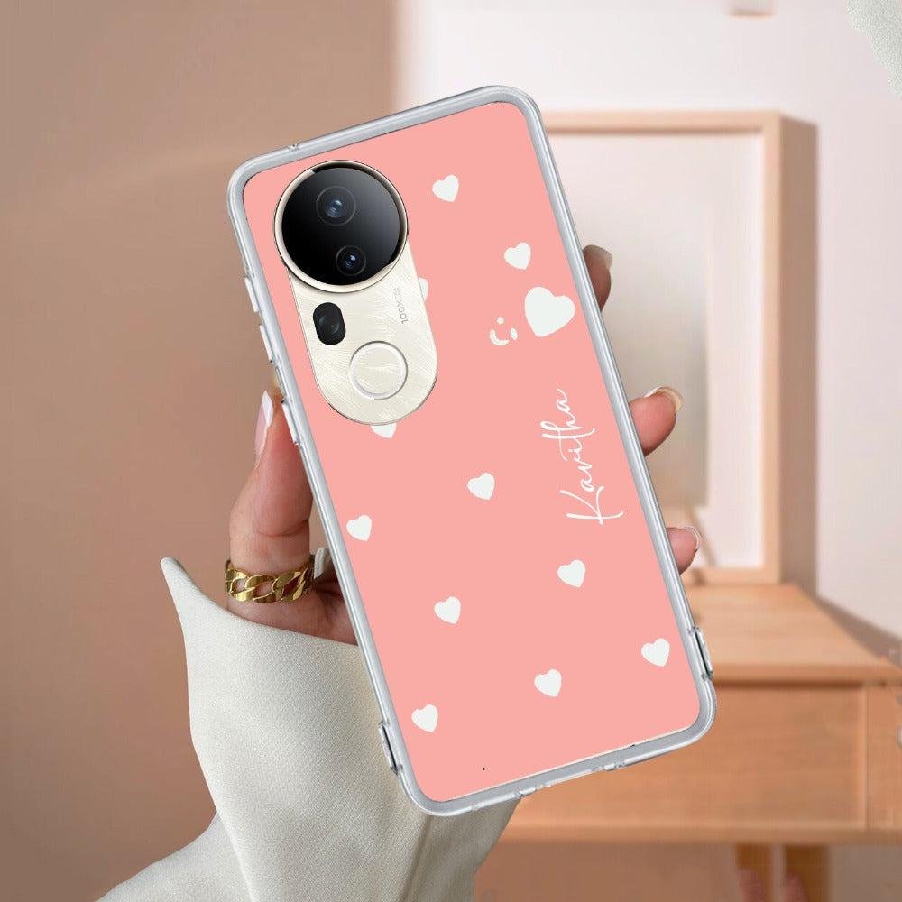 Be Loved Customize Transparent Silicon Case Peach For Vivo