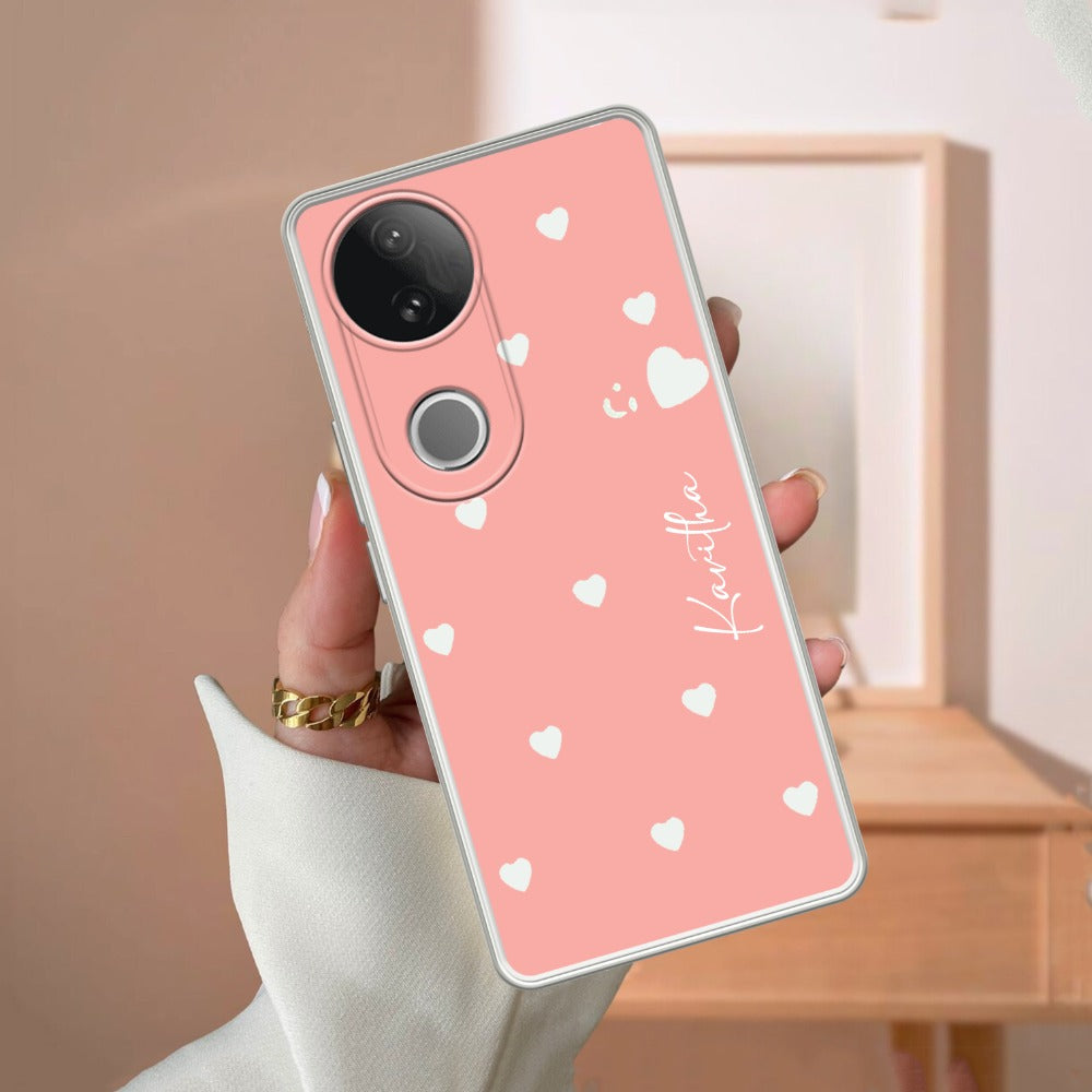 Be Loved Customize Transparent Silicon Case Peach For Vivo
