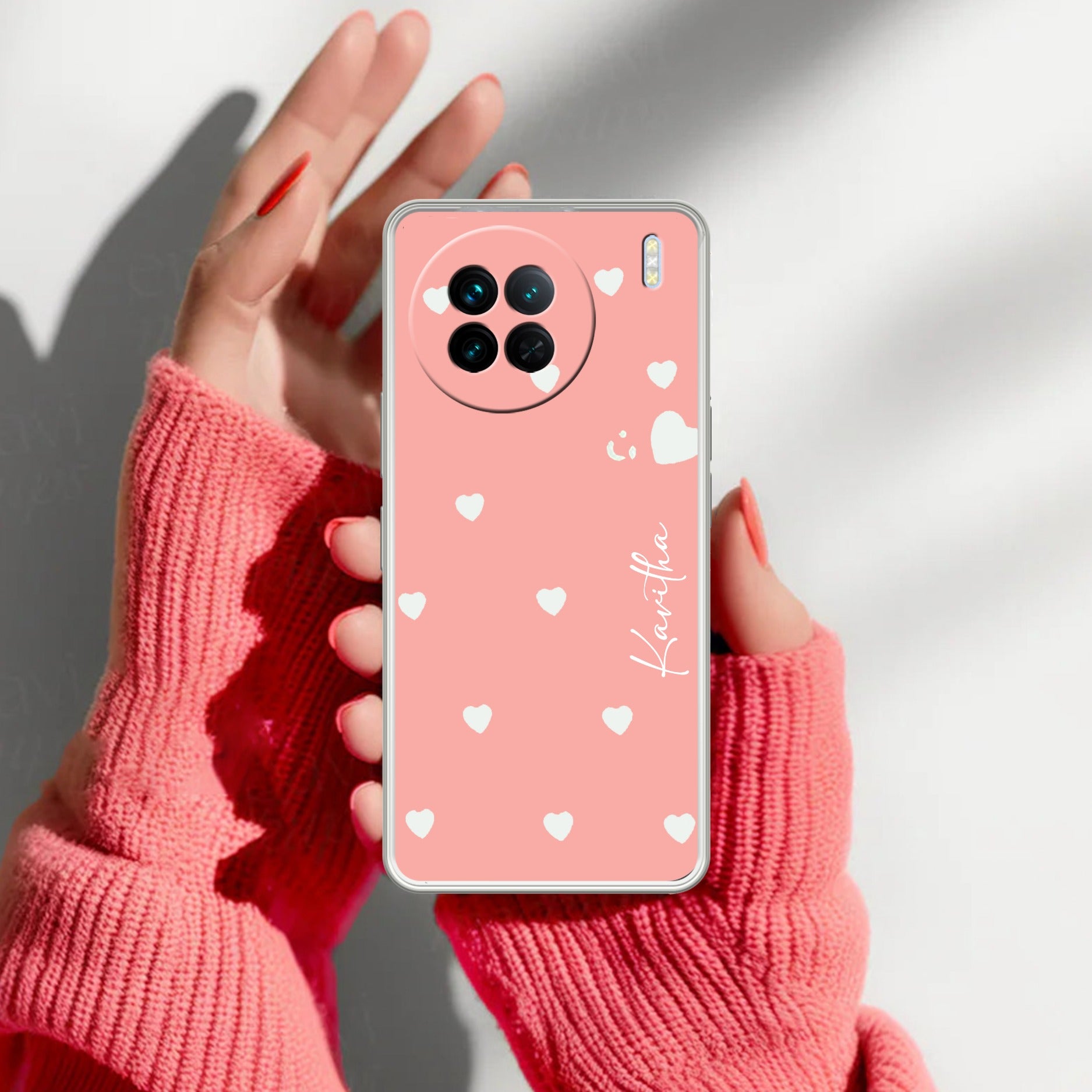 Be Loved Customize Anti Yellow Case Peach For Vivo X90 5G