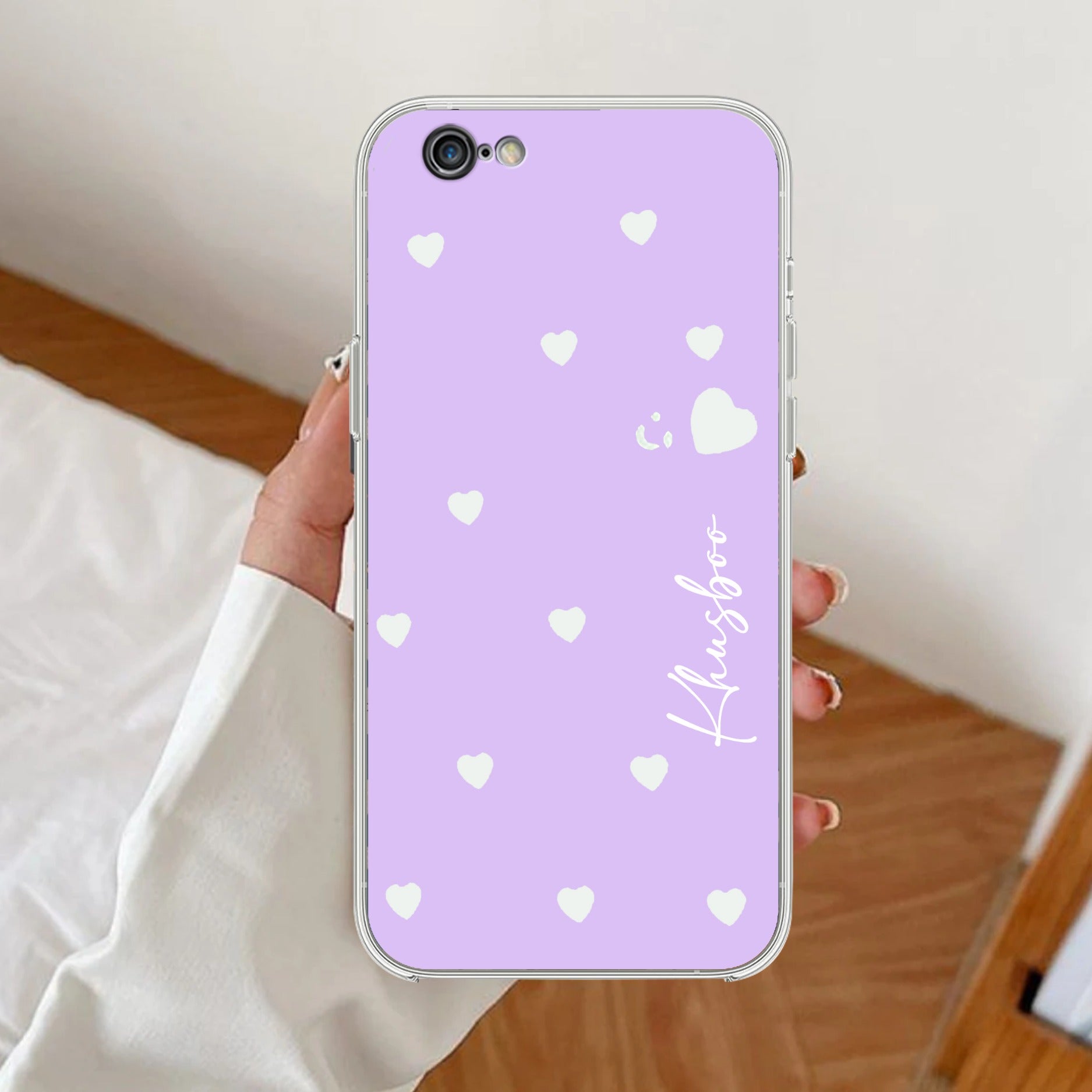 Be Loved Customize Transparent Silicon Case Purple For iPhone 7 / iPhone 8 / iPhone Se 2020