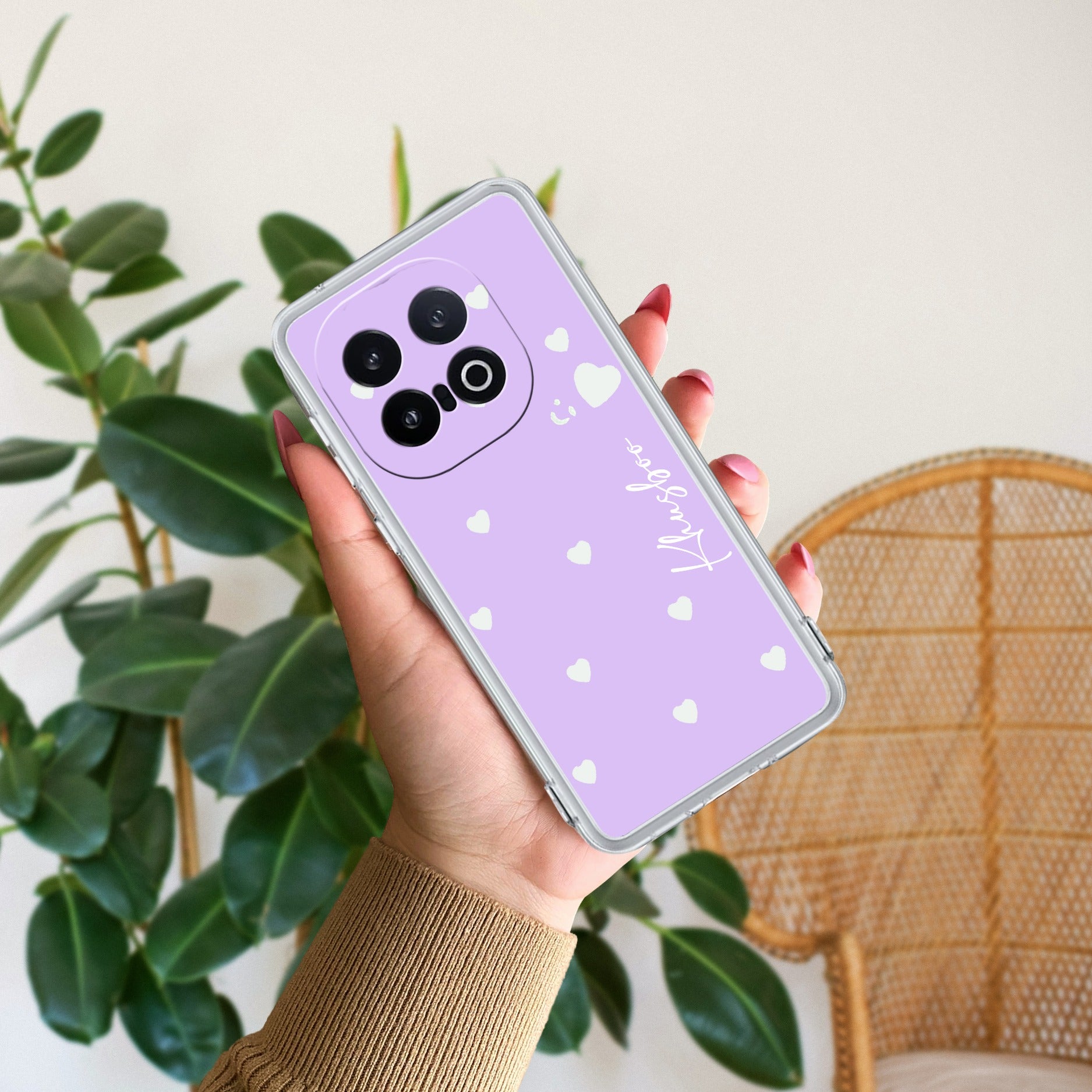 Be Loved Customize Transparent Silicon Case Purple For iQOO - ShopOnCliQ