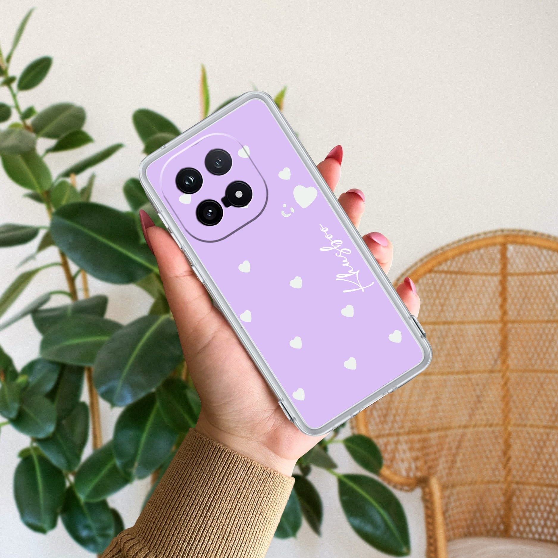 Be Loved Customize Transparent Silicon Case Purple For iQOO - ShopOnCliQ