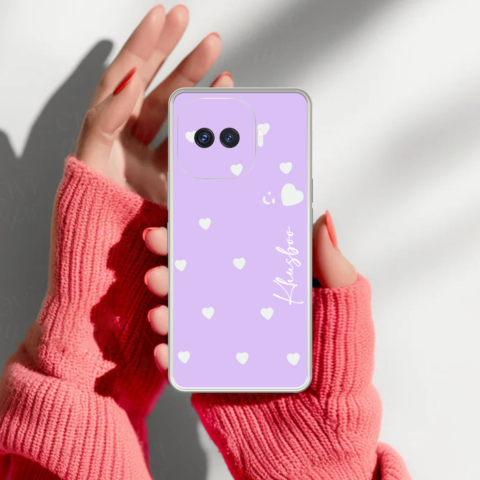 Be Loved Customize Transparent Silicon Case Purple For iQOO