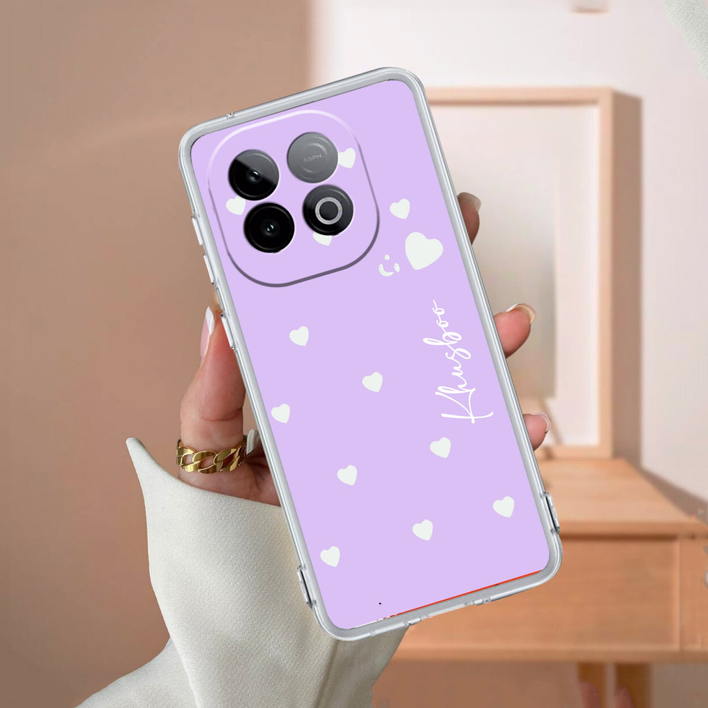 Be Loved Customize Transparent Silicon Case Purple For iQOO Neo 10 5G