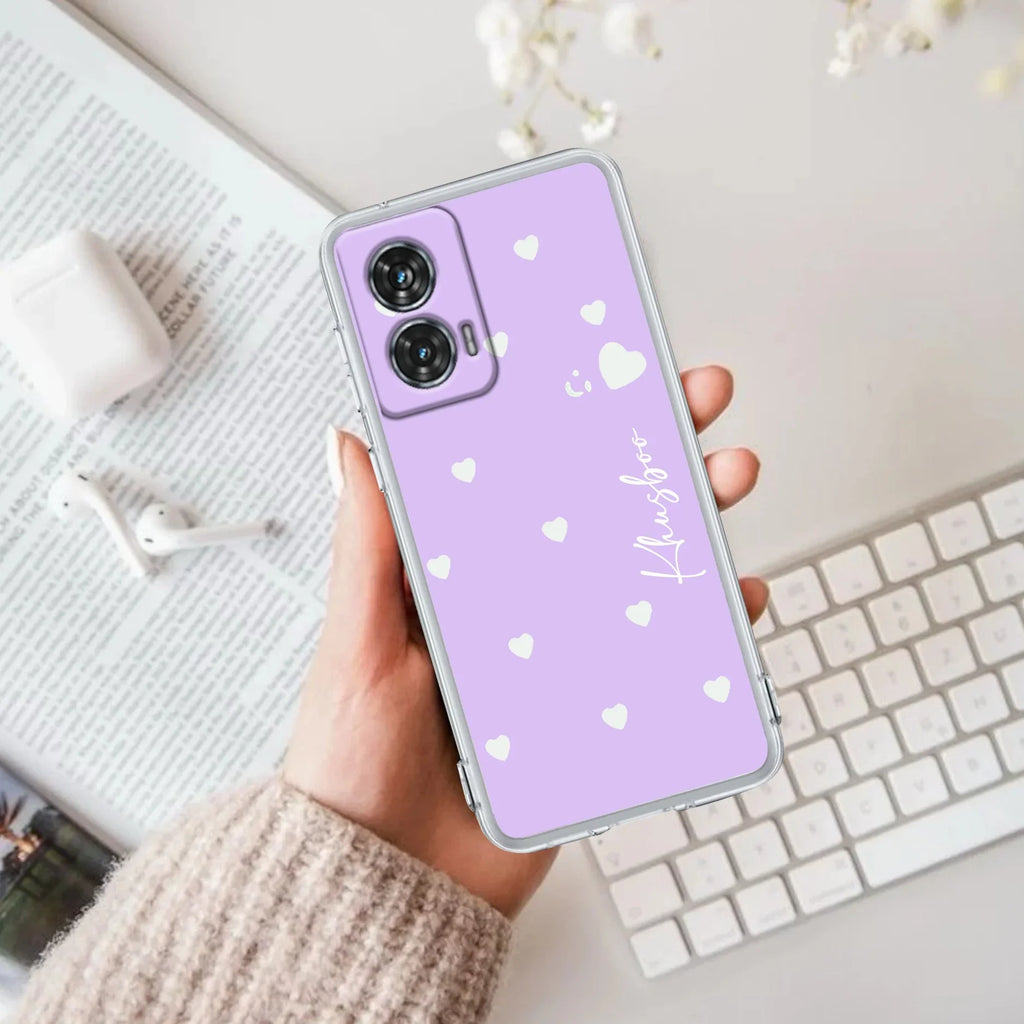 Be Loved Customize Transparent Silicon Case Purple For Motorola - ShopOnCliQ