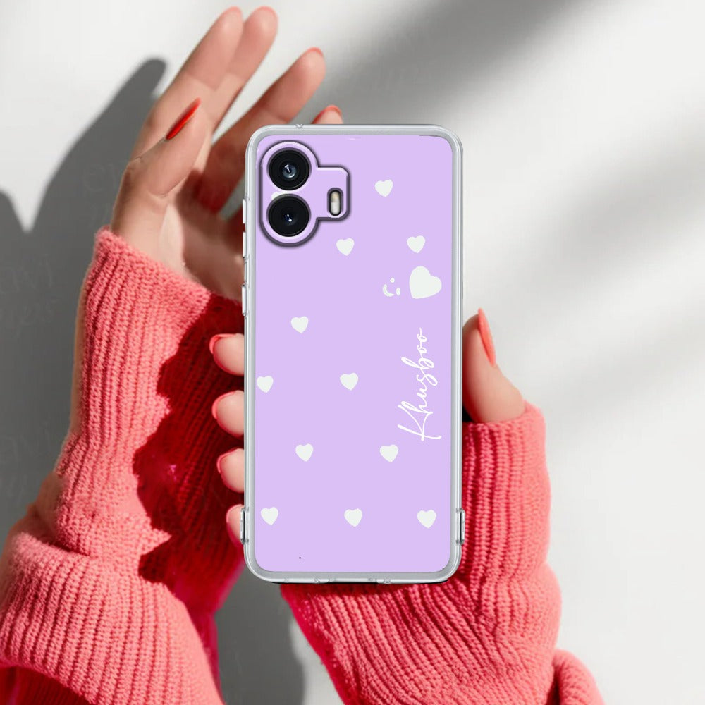 Be Loved Customize Transparent Silicon Case Purple For Nothing
