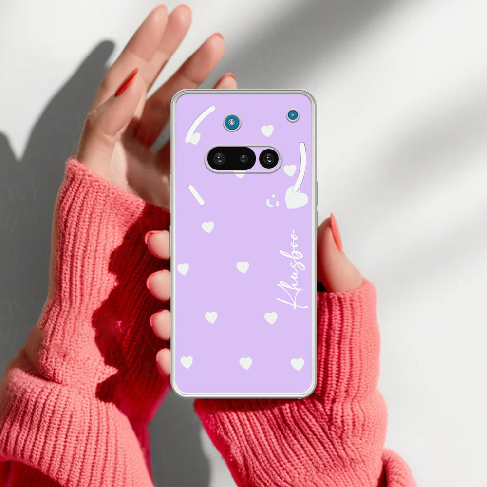 Be Loved Customize Transparent Silicon Case Purple For Nothing