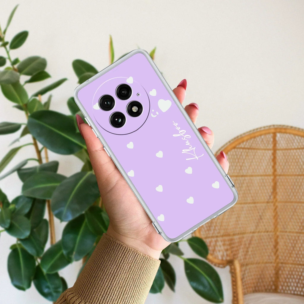 Be Loved Customize Transparent Silicon Case Purple For OnePlus Nord 2T 5G