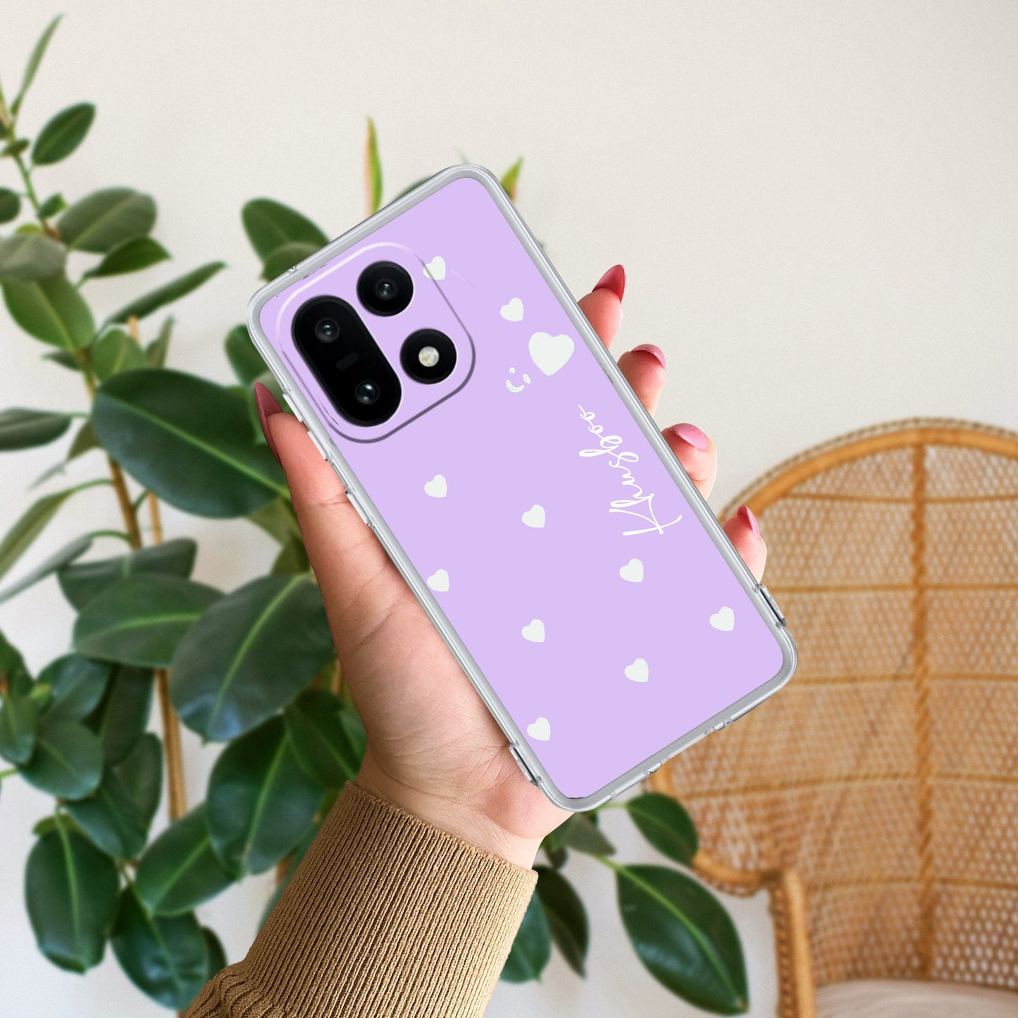 Be Loved Customize Transparent Silicon Case Purple For OnePlus