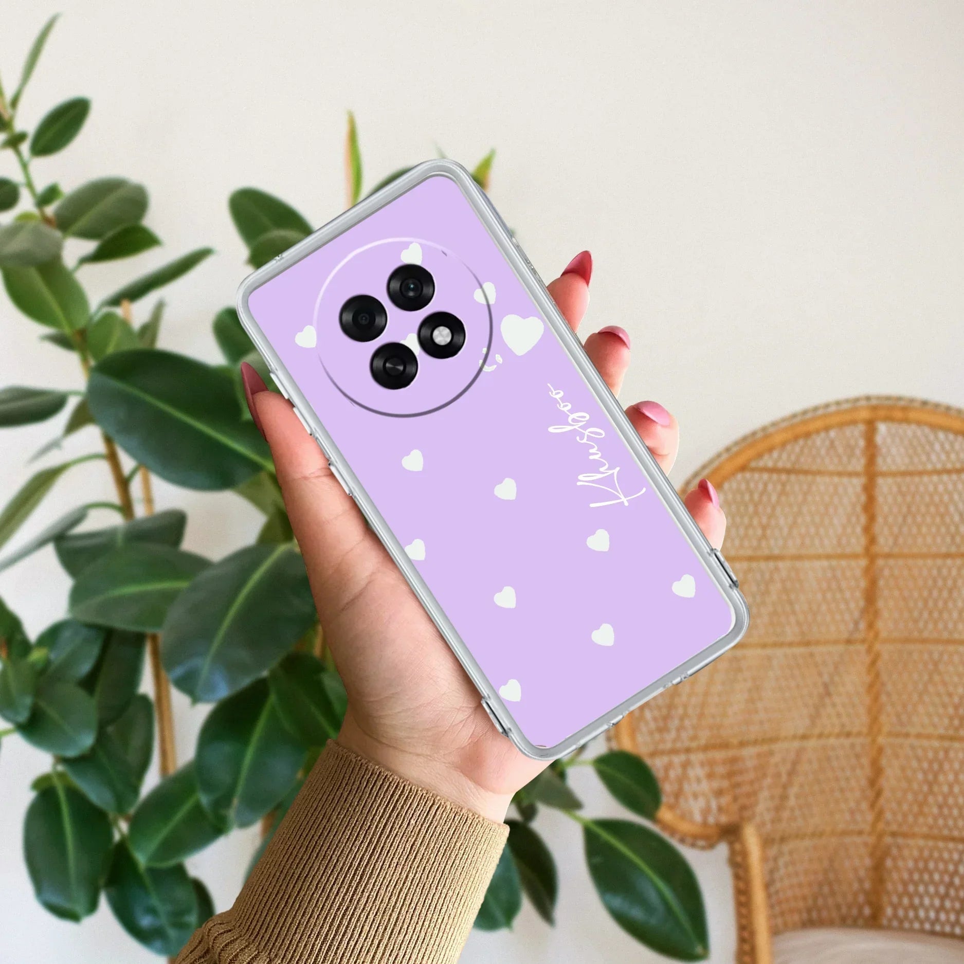 Be Loved Customize Anti Yellow Case Purple For Oppo F31 Pro Plus 5G