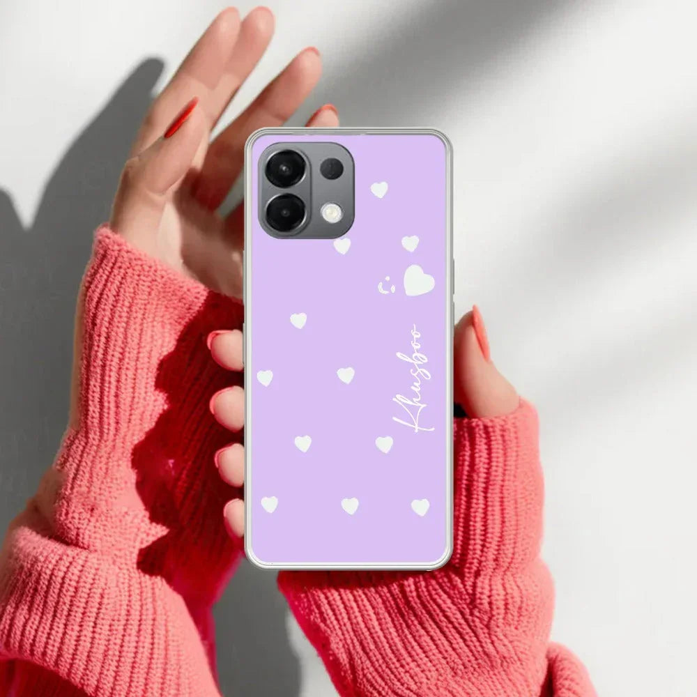 Be Loved Customize Transparent Silicon Case Purple For Oppo Reno 12 5G