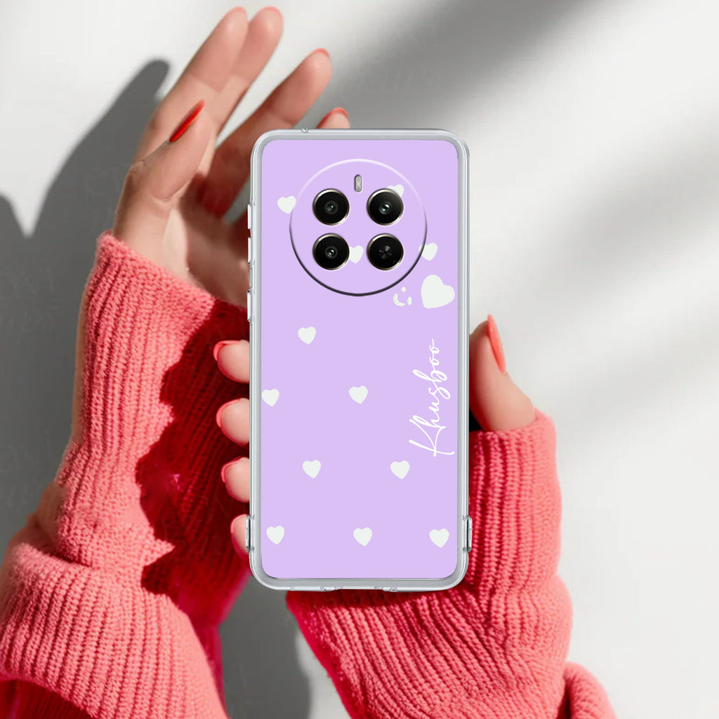 Be Loved Customize Transparent Silicon Case Purple For Realme 15 5G