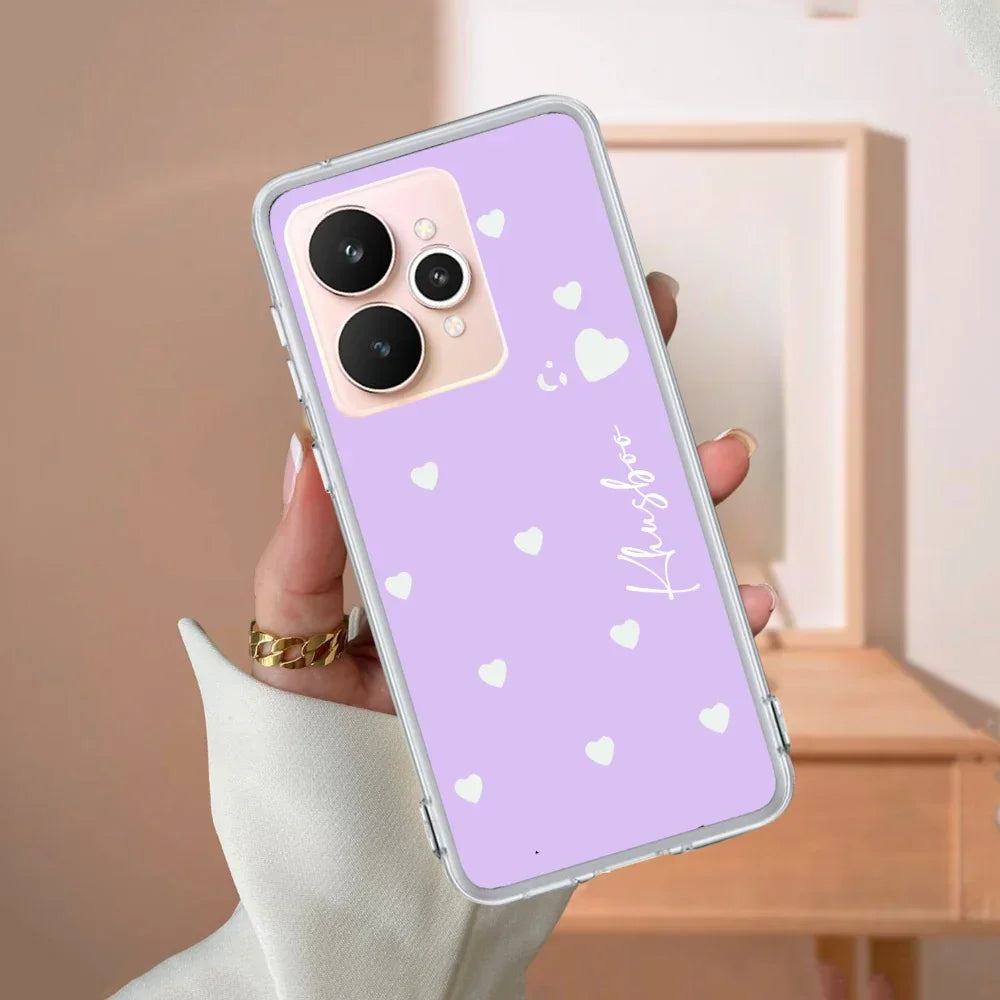 Be Loved Customize Transparent Silicon Case Purple For Realme 13 Pro 5G