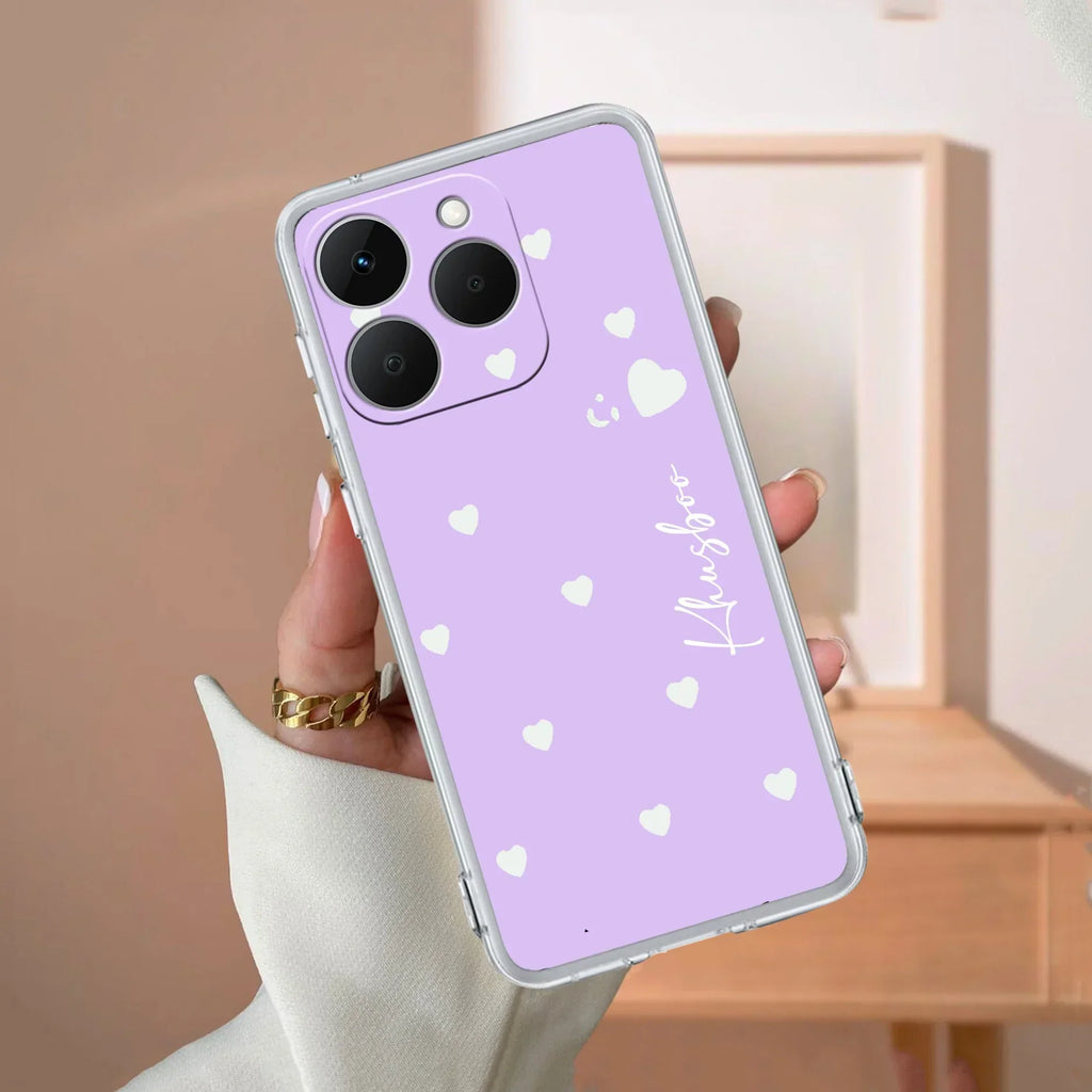 Be Loved Customize Transparent Silicon Case Purple For Realme GT 7 5G