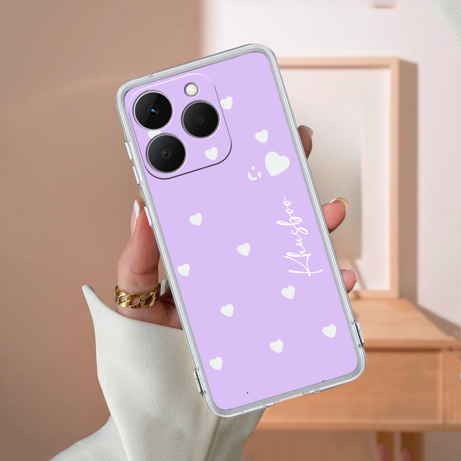 Be Loved Customize Anti Yellow Case Purple For Realme 15T 5G