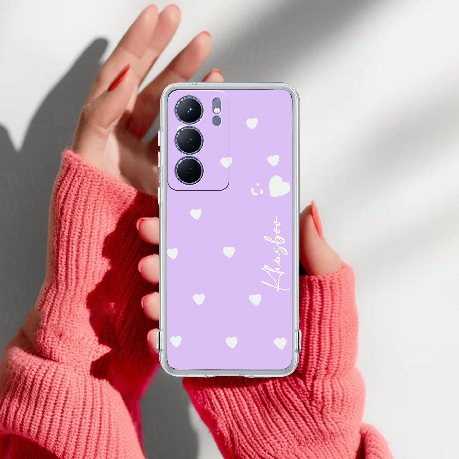 Be Loved Customize Anti Yelllow Case Purple For Realme P3x 5G