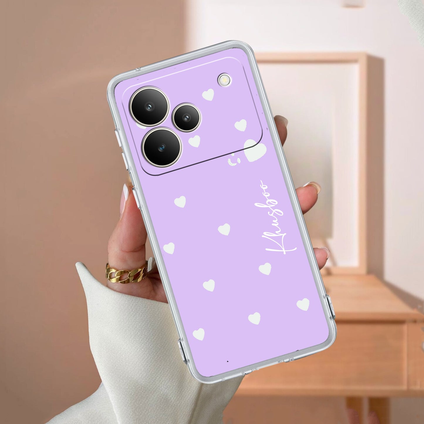 Be Loved Customize Transparent Silicon Case Purple For Realme/Narzo