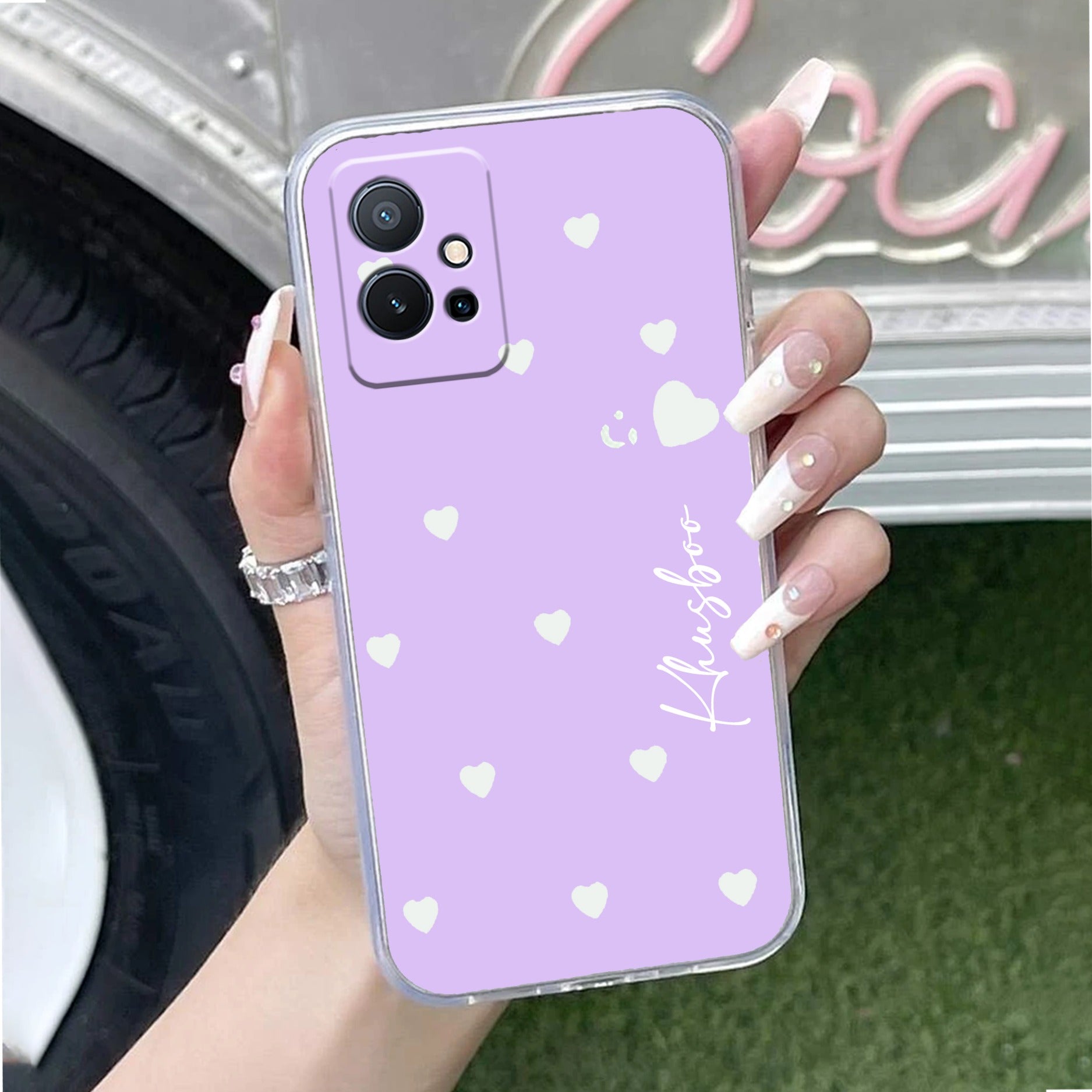 Be Loved Customize Transparent Silicon Case Purple For Vivo