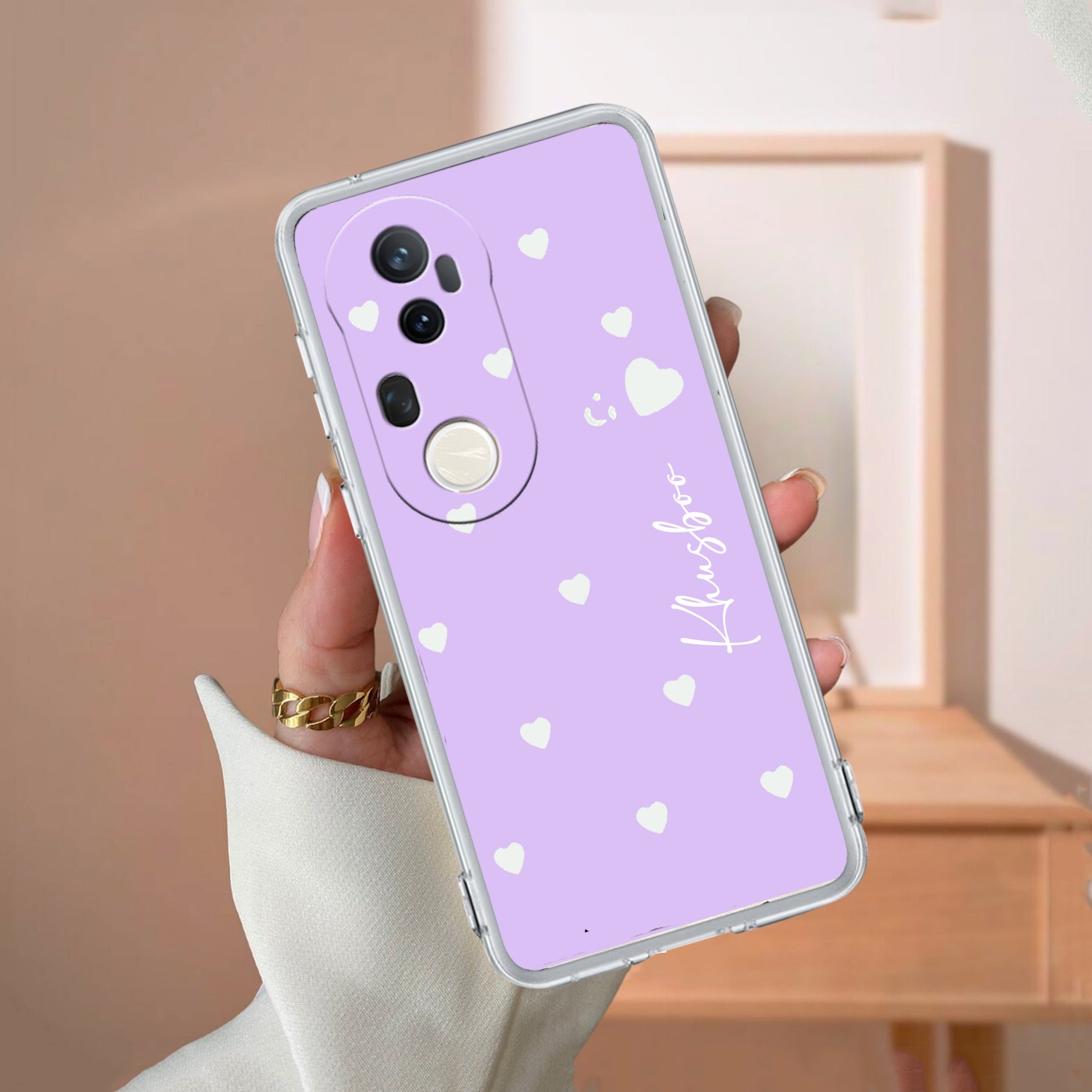 Be Loved Customize Transparent Silicon Case Purple For Vivo