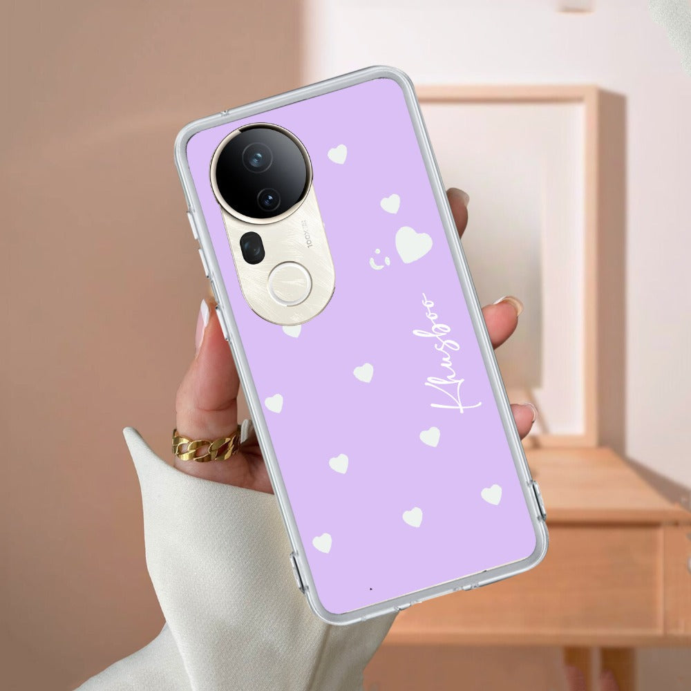 Be Loved Customize Transparent Silicon Case Purple For Vivo