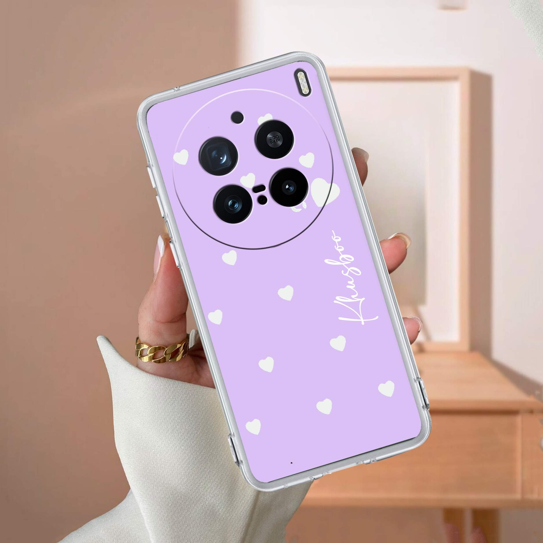 Be Loved Customize Transparent Silicon Case Purple For Vivo